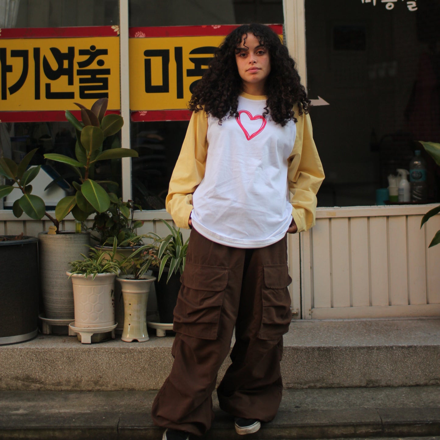 Peach Cotton Cargo Pantalón (EDICIÓN LIMITADA)
