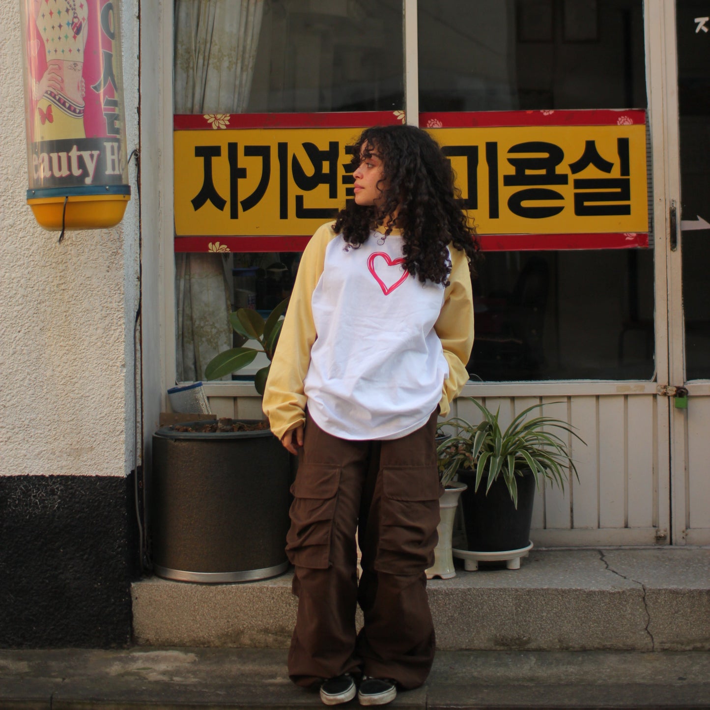 Peach Cotton Cargo Pantalón (EDICIÓN LIMITADA)